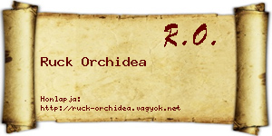 Ruck Orchidea névjegykártya